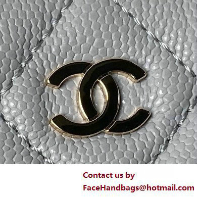 Chanel Grained Calfskin  &  Gold-Tone Metal Clutch with Chain Bag AP4000 Gray 2025